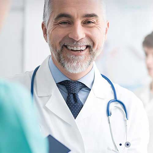 Patient on a video consultation